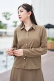  Áo sơ mi trượt Hàn dài tay cổ đức 