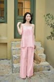  Set bộ Cardina Younger vải Thô linen áo 2 dây quần suông dáng rộng 