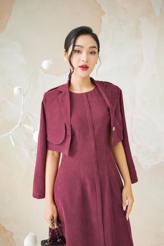 Áo vest croptop nhung trẻ trung, thanh lịch