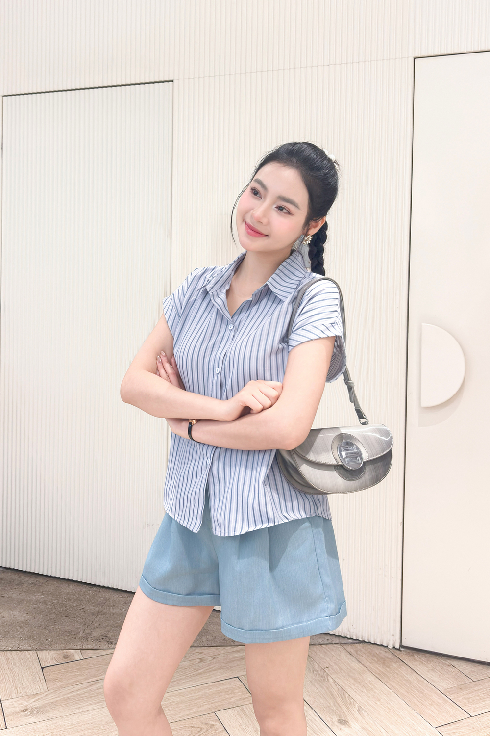 cách phối quần tây áo sơ mi nữ