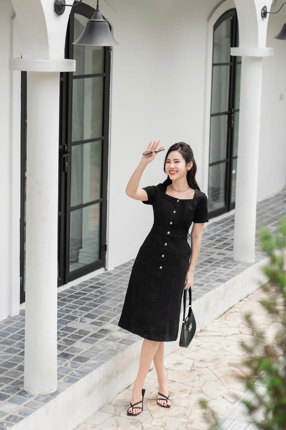 đầm cổ vuông
