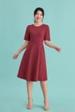  Đầm dáng A cổ tròn tay lỡ chất cotton cao cấp thoáng mát, không nhăn 