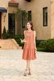  Đầm sát nách cổ thuyền dáng suông chất đũi Bamboo thêu hoa 