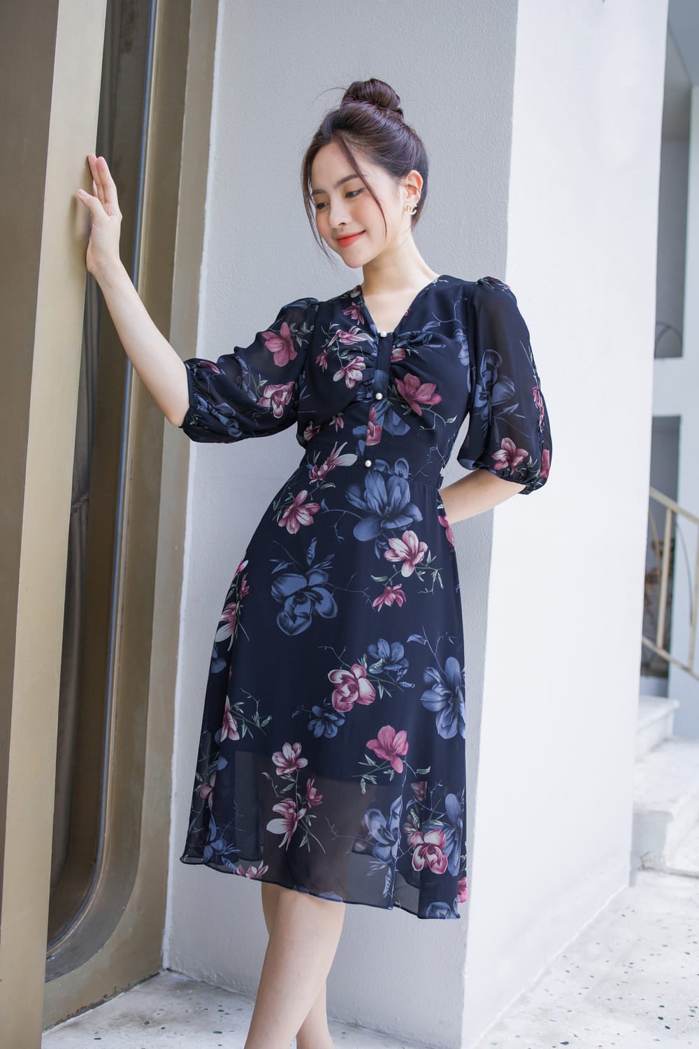 đầm suông voan