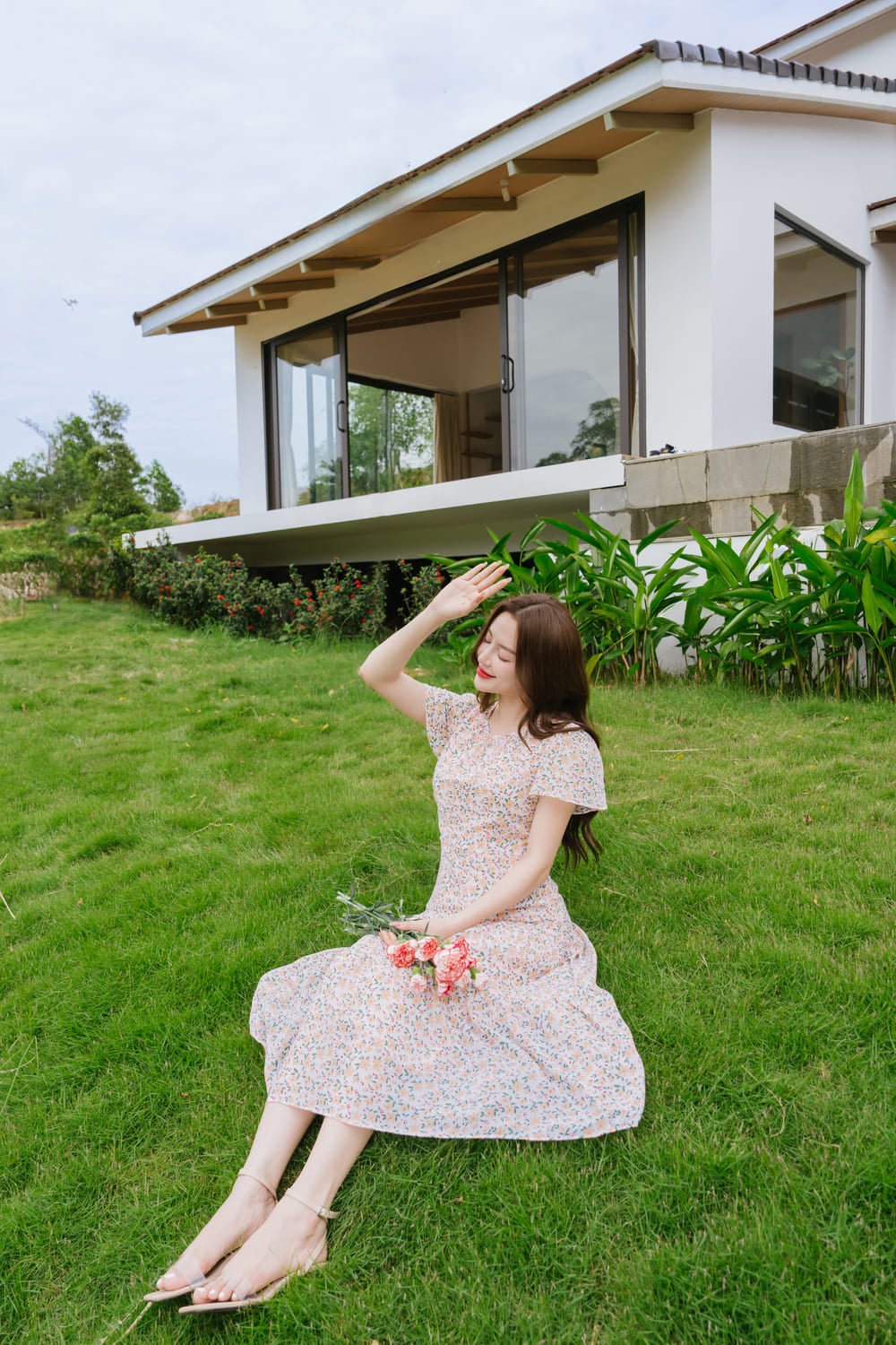 Đầm xếp tầng voan nhẹ
