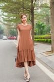  Đầm đũi dáng suông đuôi cá bất đối xứng 