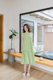  Đầm suông dài chất lụa Hàn Châu tay hến lệch tầng Cardina 