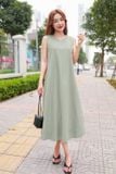  Đầm linen sát nách dáng suông Cardina 