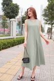  Đầm linen sát nách dáng suông Cardina 
