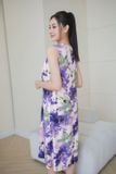  Đầm lanh sát nách xếp ly thân trước xẻ sau có túi tiện lợi 