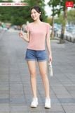  Áo Thun Nữ Cardina Vải Thun Tăm Cổ Tròn Vai Chờm 