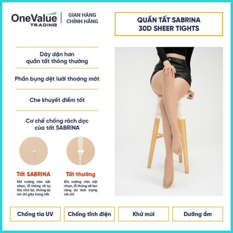 Quần Tất Nữ Nhật Bản Sabrina Gunze Mã SB510 (Vỏ Mới) - Natural Fit Bền Dai Chống Tia UV Kháng Khuẩn