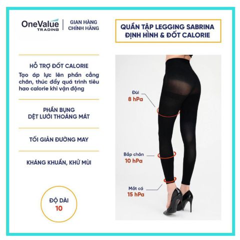 Quần tập legging Sabrina định hình và đốt calorie giúp thon chân (độ dài 10/10)