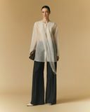 HANNA LONG COLLAR SILK ORGANZA SHIRT 