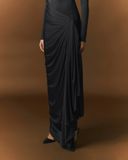  LYRA TURTLENECK DRAPED STRETCH DRESS 