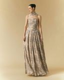  CASCADE FLORAL BUSTIER MAXI DRESS 