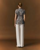  FLORA SHORT-SLEEVE COTTON BLAZER 