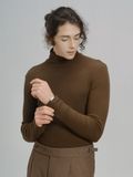  HERITAGE BROWN TURTLENECK SWEATER 