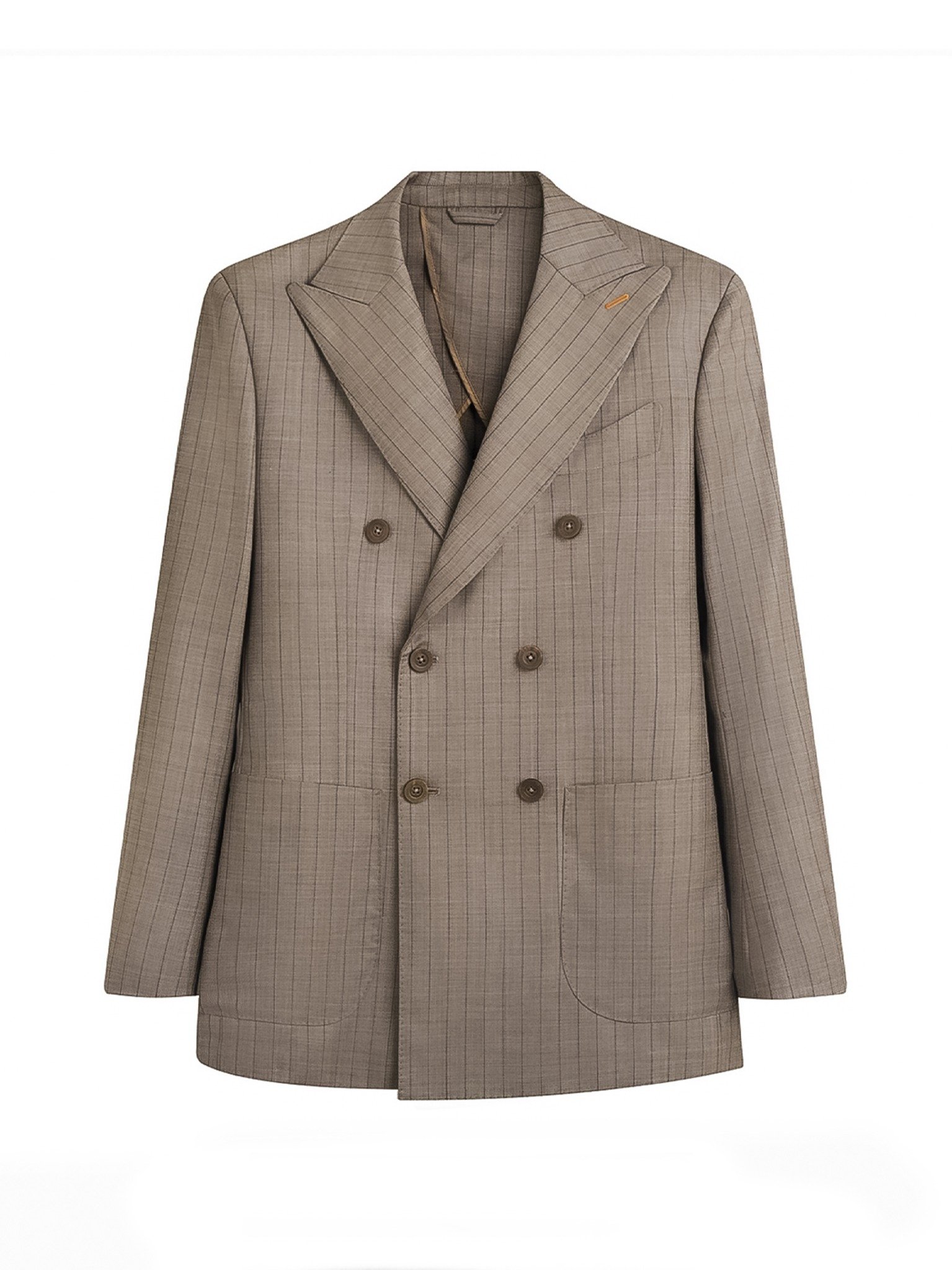 BROWN STRIPED DB SUIT 