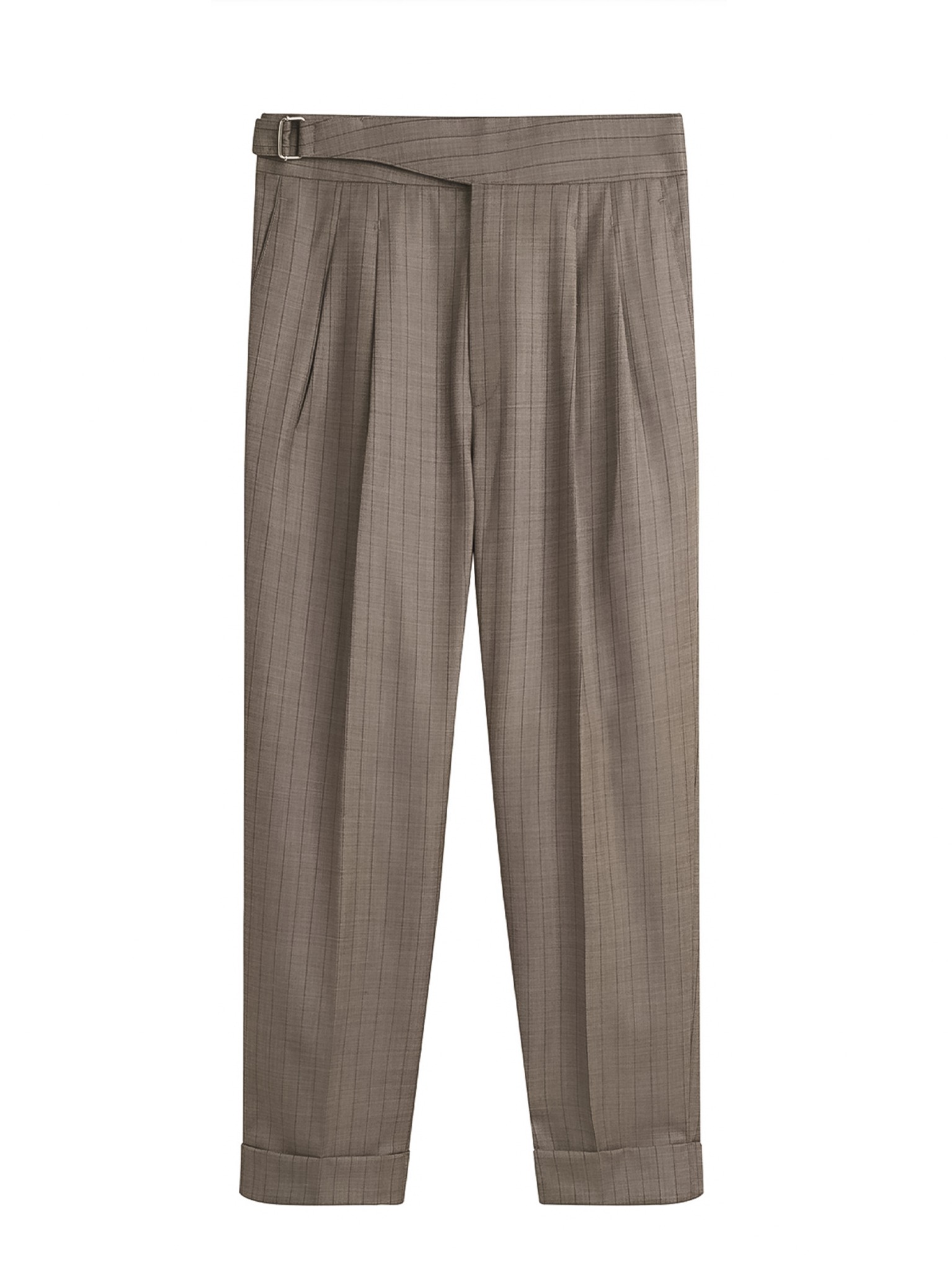  BROWN STRIPED DB SUIT 