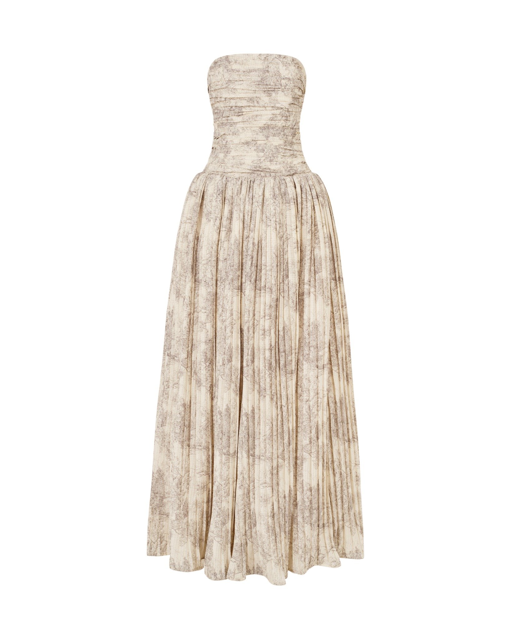  CASCADE FLORAL BUSTIER MAXI DRESS 