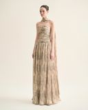  CASCADE FLORAL BUSTIER MAXI DRESS 