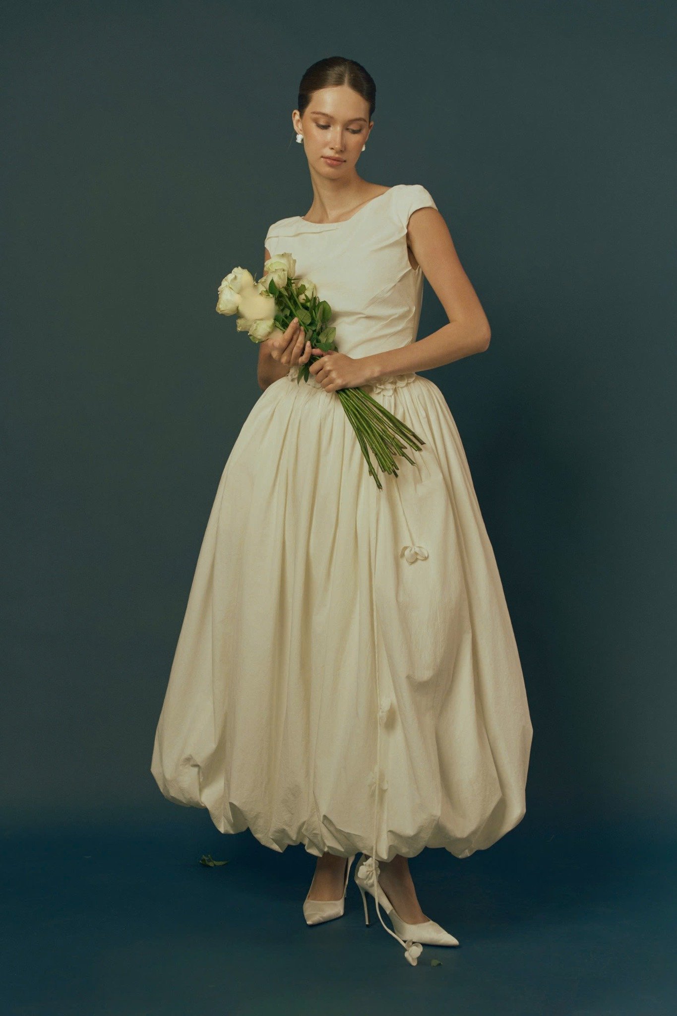 BLOOMING BELLE-DRAPED BALLOON DRESS 
