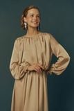  GOLDEN HAZE-RUCHED GOWN 