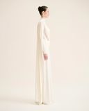  DARA CROSSED STRAP DRAPED STRETCH DRESS 