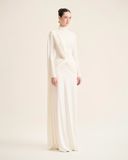  DARA CROSSED STRAP DRAPED STRETCH DRESS 