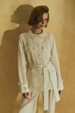  DESERT MIST-UTILITY LINEN TROUSERS 