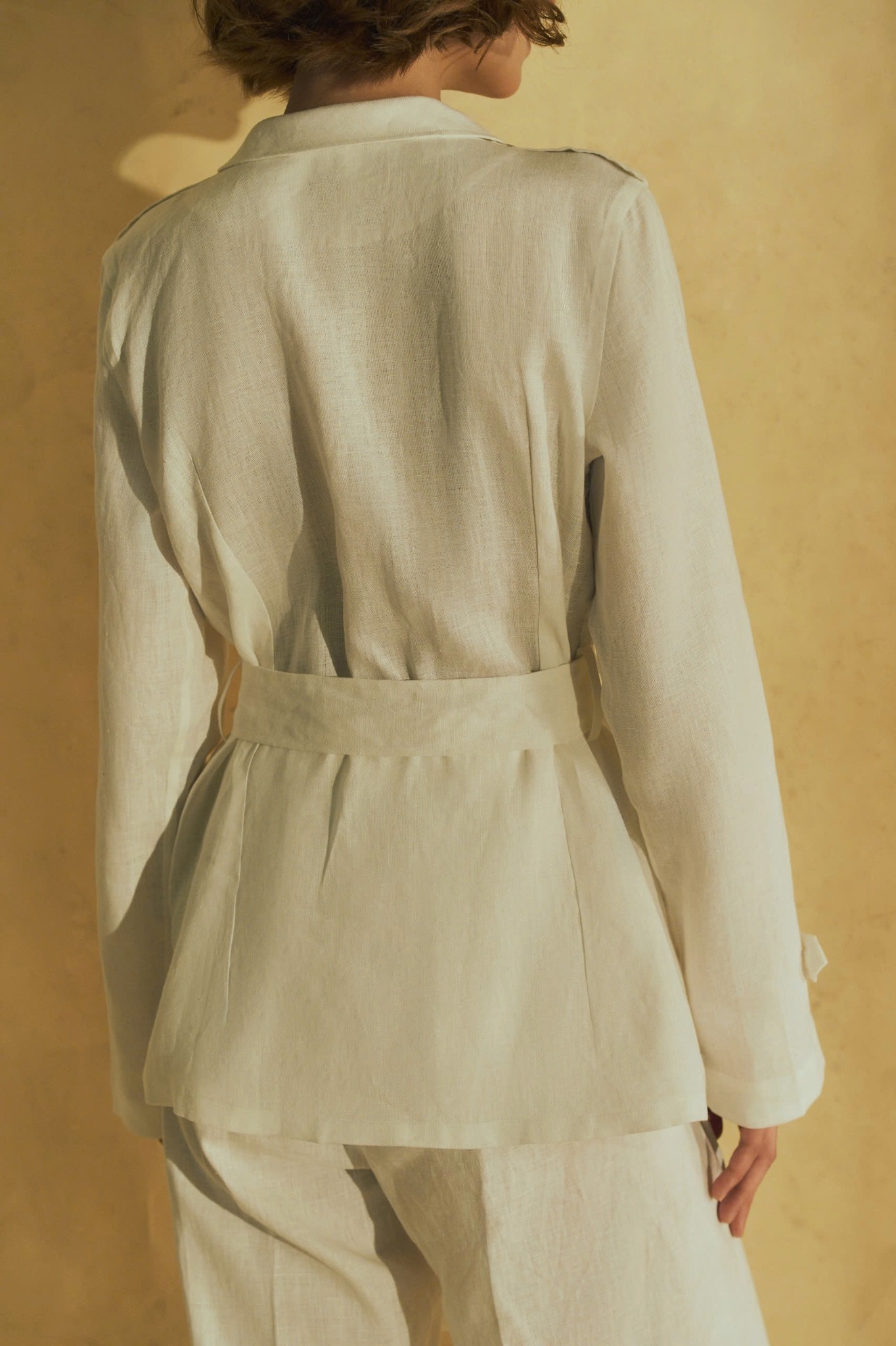  DESERT MIST-UTILITY LINEN SAFARI JACKET 