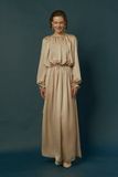  GOLDEN HAZE-RUCHED GOWN 