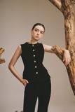  CRYSTAL COLLARED VEST 