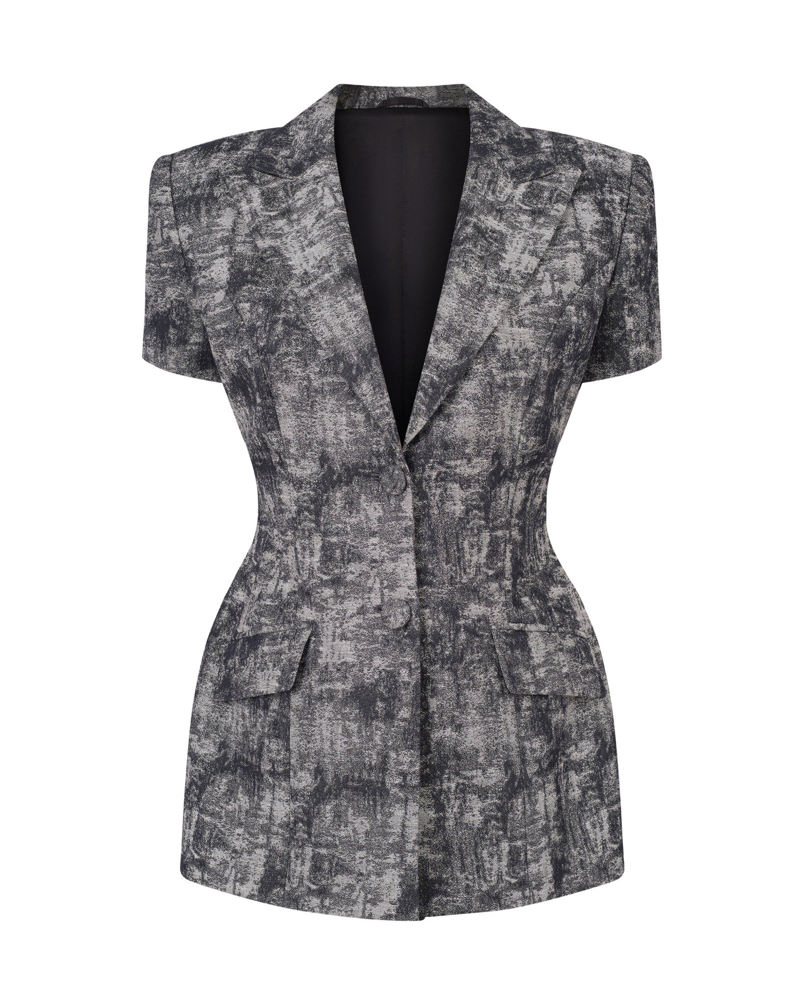  FLORA SHORT-SLEEVE COTTON BLAZER 