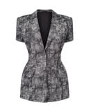  FLORA SHORT-SLEEVE COTTON BLAZER 