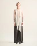  HANNA LONG COLLAR SILK ORGANZA SHIRT 