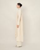  VIOLA LONG DOUBLE-BREASTED SUIT DRESS WITH SCARF DETAIL 