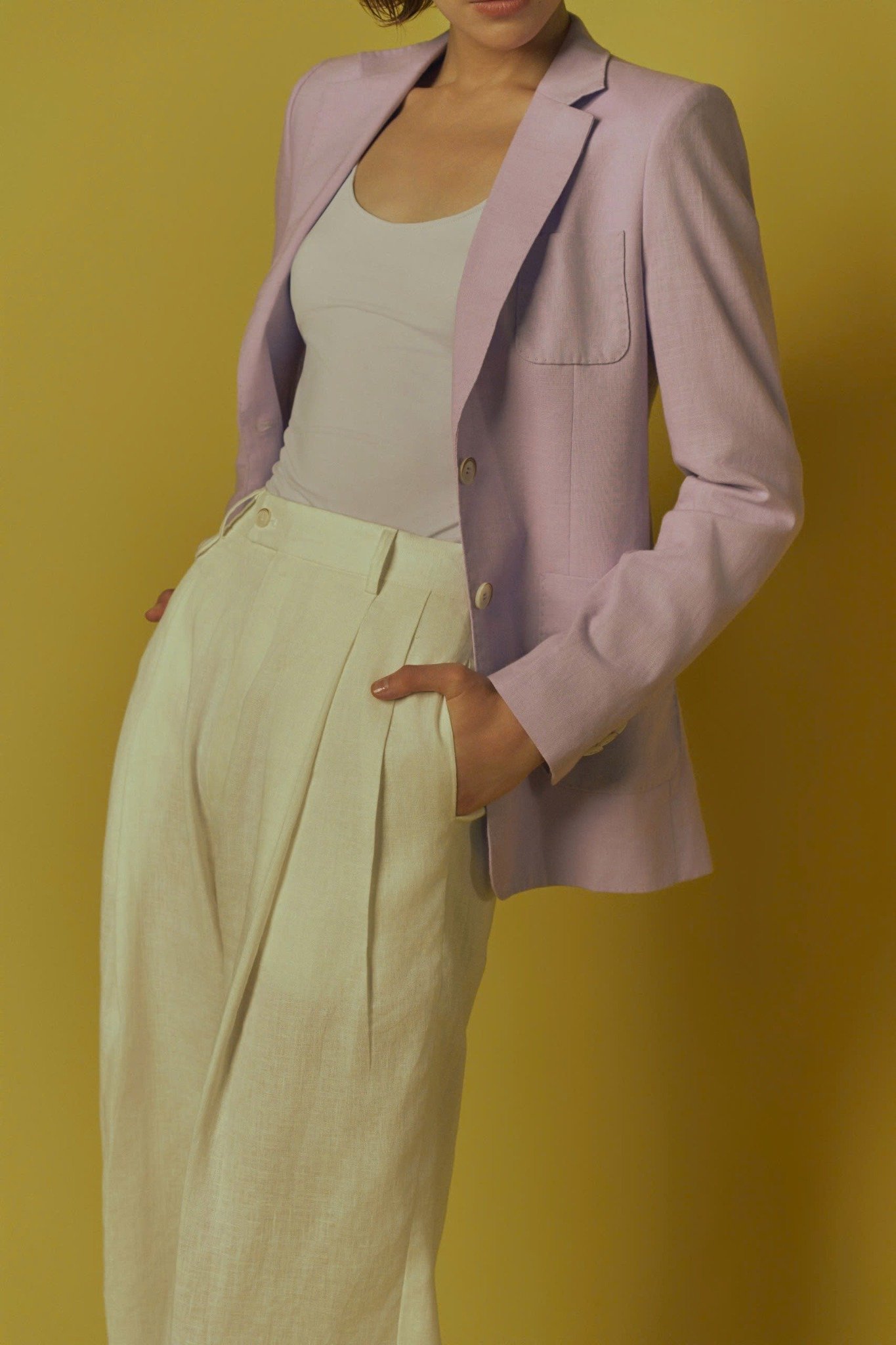  LILAC BALM - LINEN BLAZER 