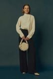  TWILIGHT HIGH NECK DRAPED BLOUSE 