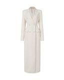  VIOLA LONG DOUBLE-BREASTED SUIT DRESS WITH SCARF DETAIL 