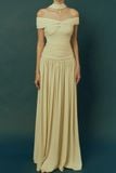  SOFT AURA-OFF-SHOULDER JERSEY GOWN 