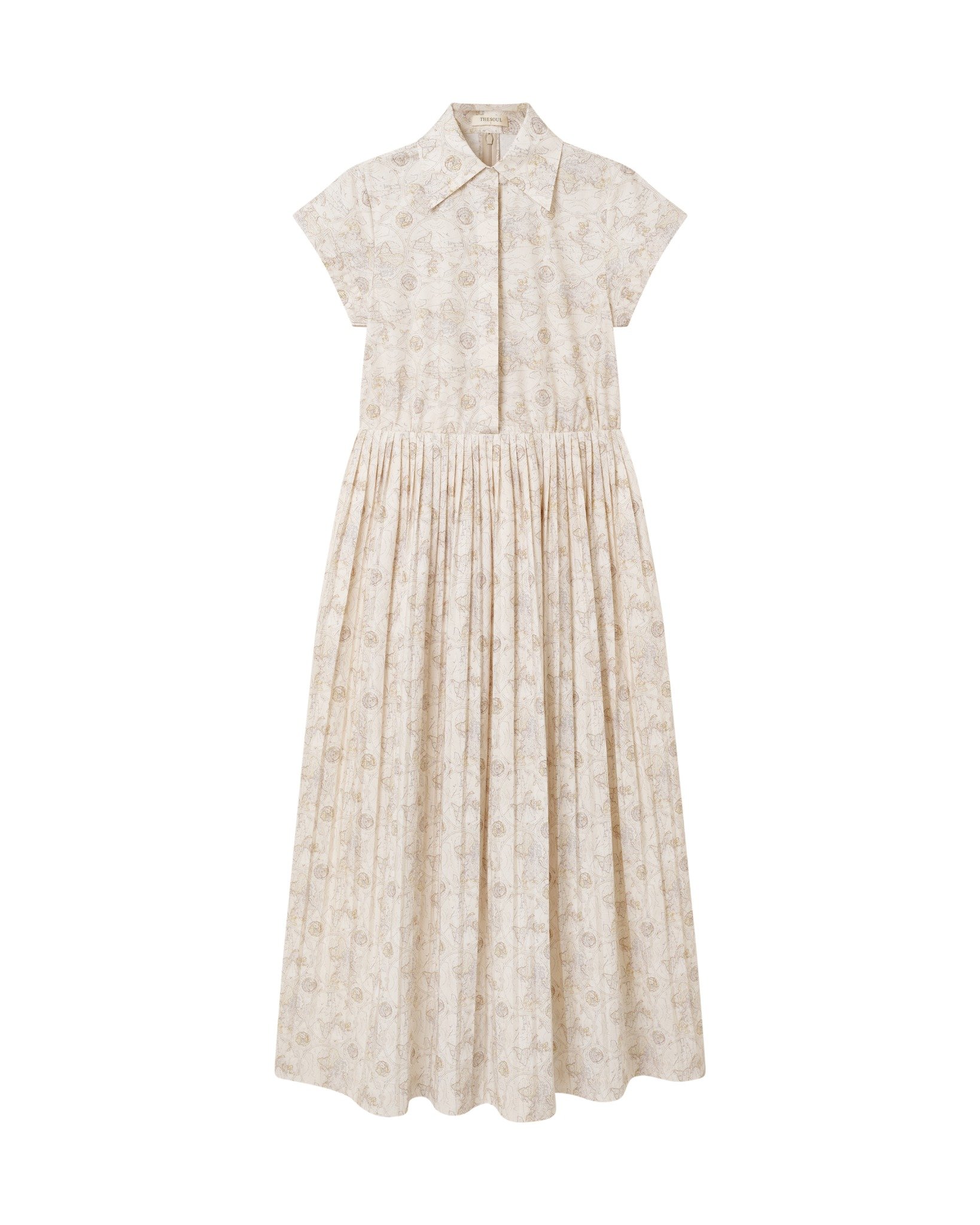  SOLEA LIBERTY COTTON SHORT - SLEEVE SHIRT DRESS 