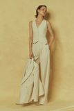  SUNBEAM CREAM PINSTRIPE TROUSERS 