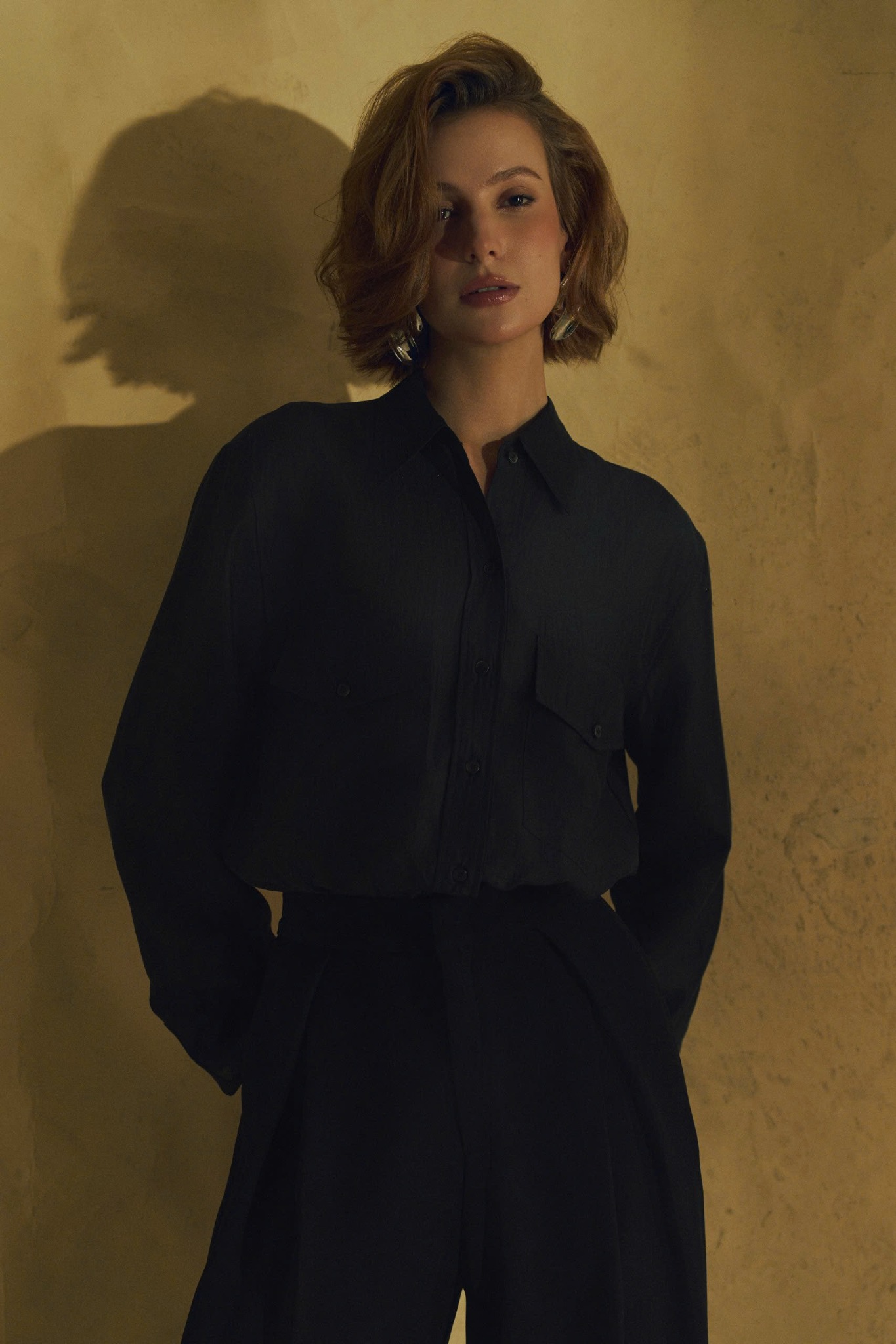  MIDNIGHT SILK BLOUSE 