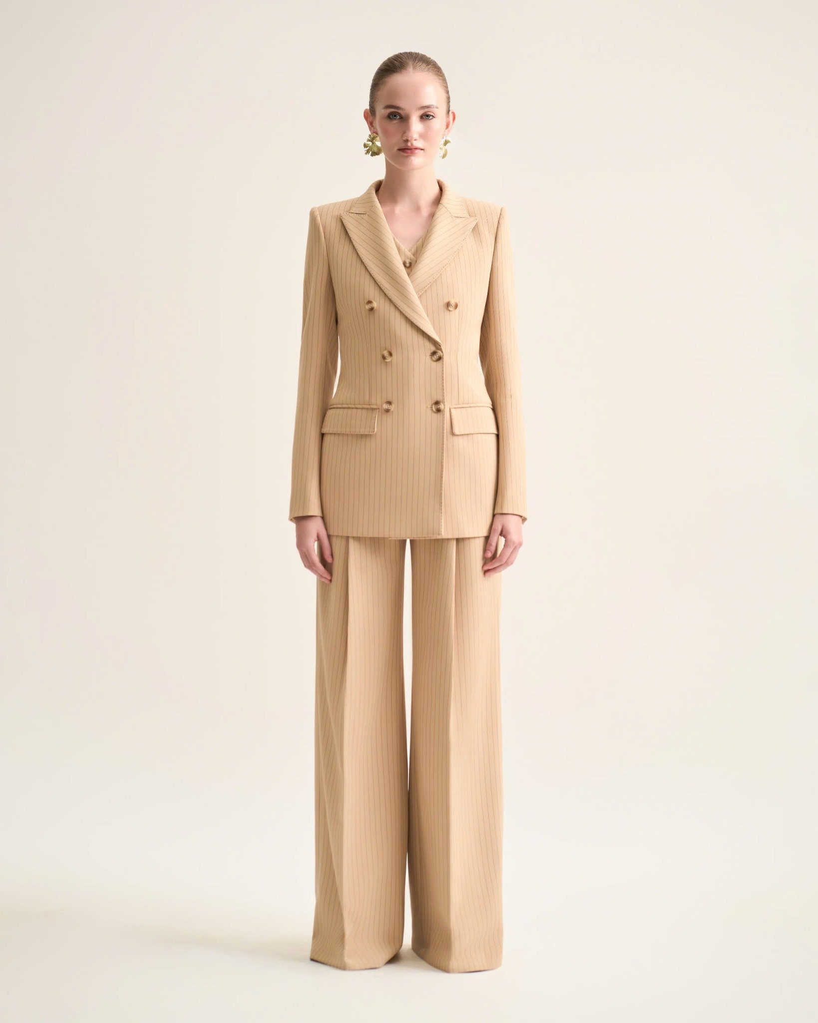  VESPER STRIPED DOUBLE BREAST SUIT JACKET 