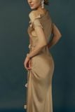  GOLDEN BLOOM-DRAPED GOWN 