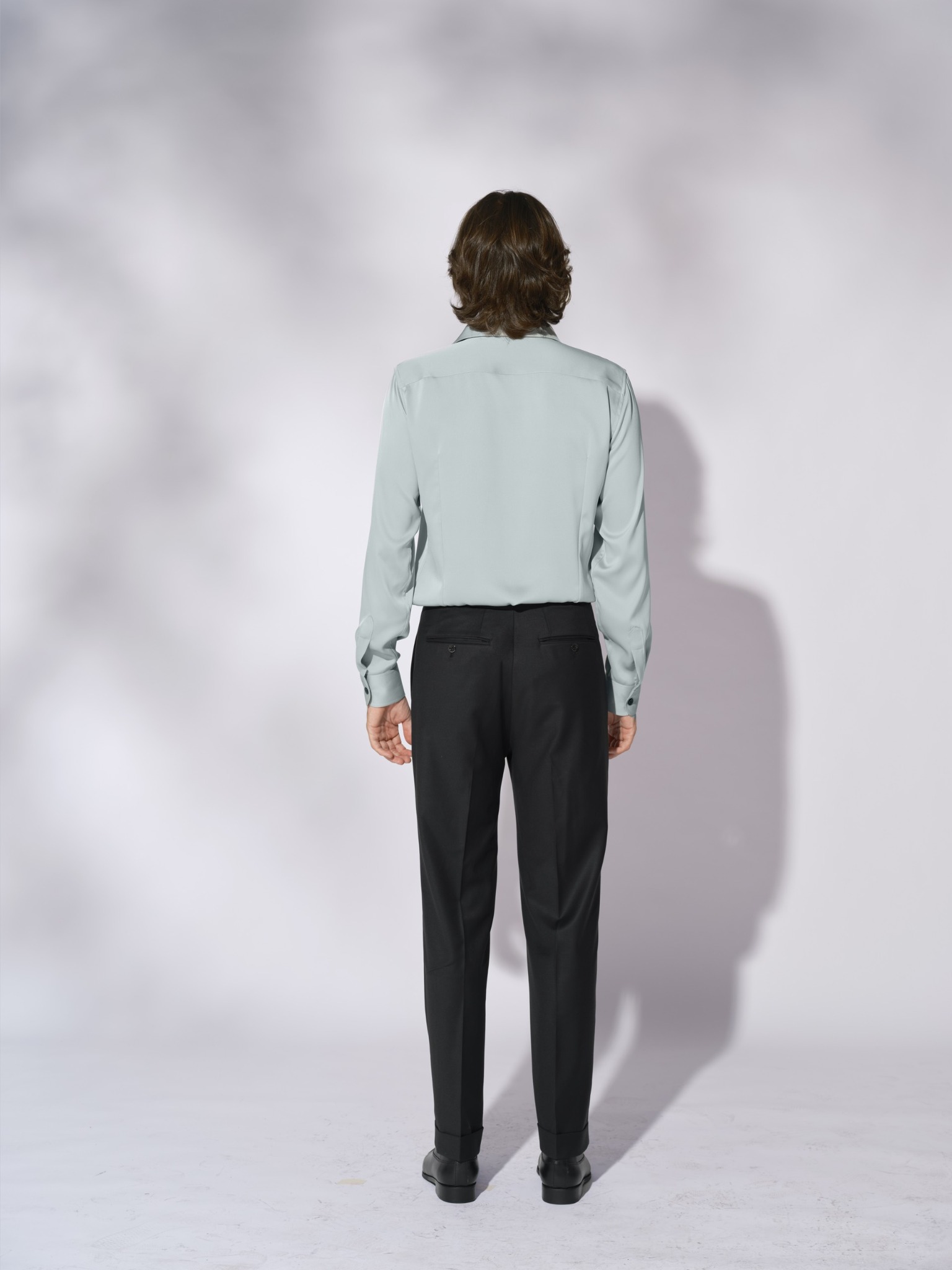  POWDER BLUE SILK SHIRT 