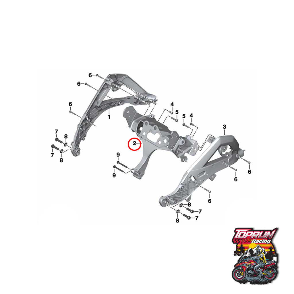  Sừng trâu đỡ màn hình cho BMW R1250GS/GSA 