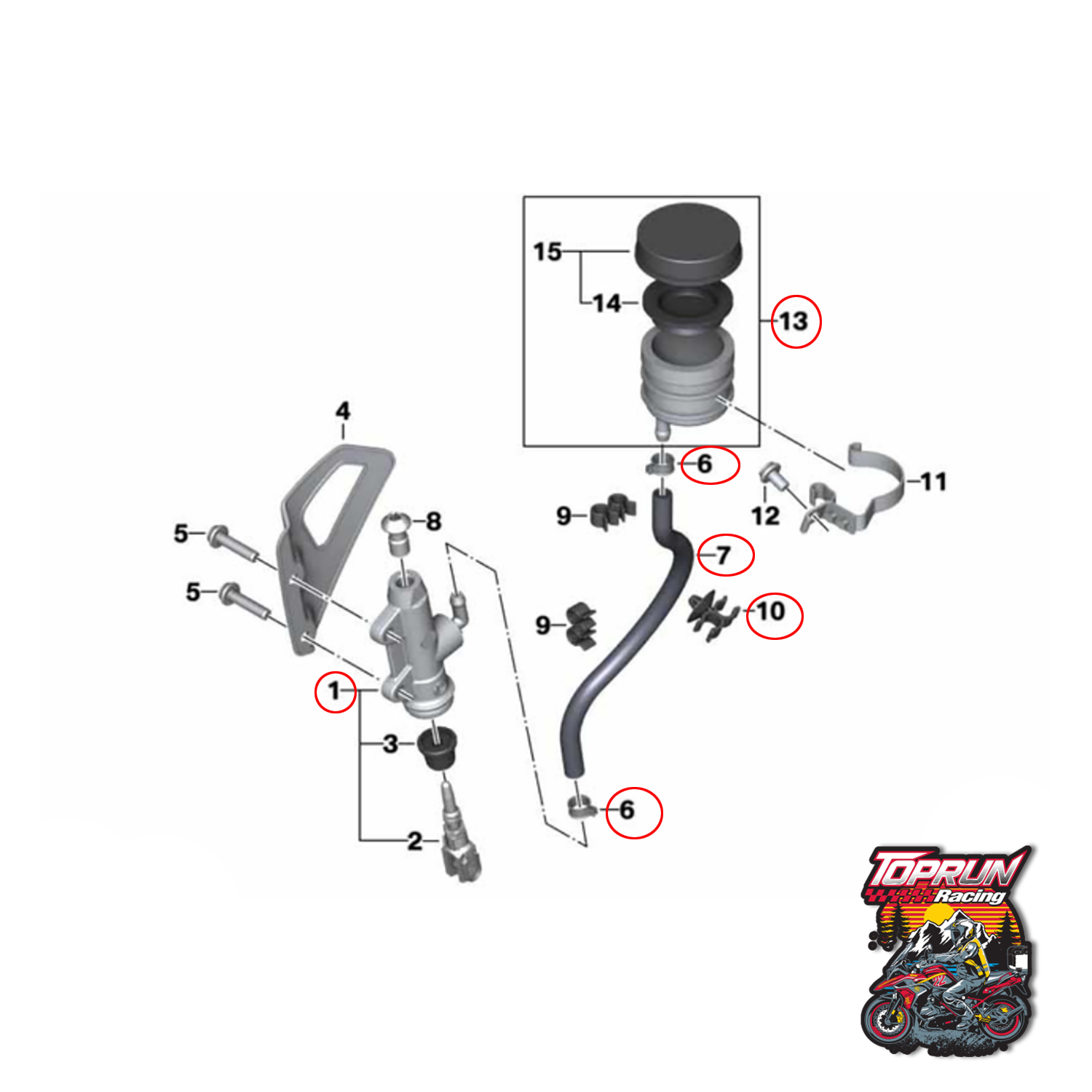  Bộ pen đạp sau zin Brembo cho BMW R Nine T 